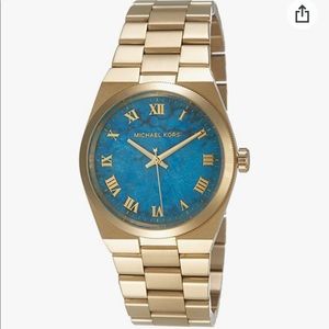 Michael Kors Women's MK5894 - Channing Gold/Turquoise Watch